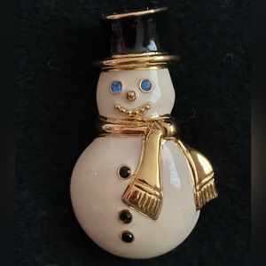 Monet Snowman brooch